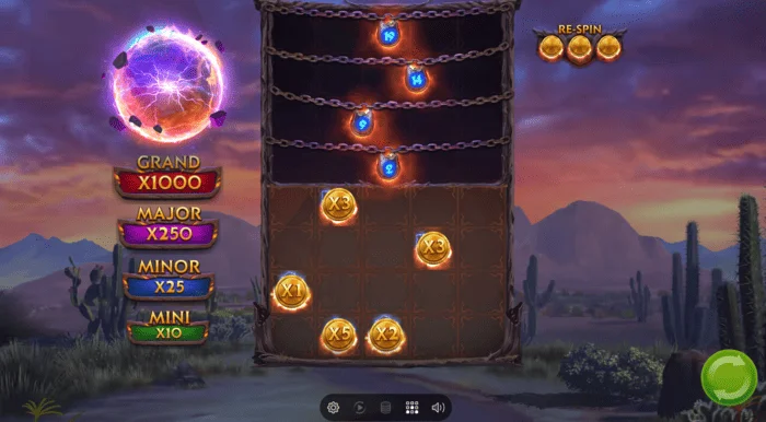 Tela de jogo de bônus Colt Lightning Inferno
