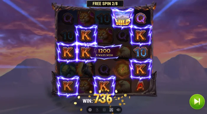 Vitória do jogo de bônus Colt Lightning Inferno