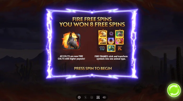 Free Spins do Colt Lightning Inferno
