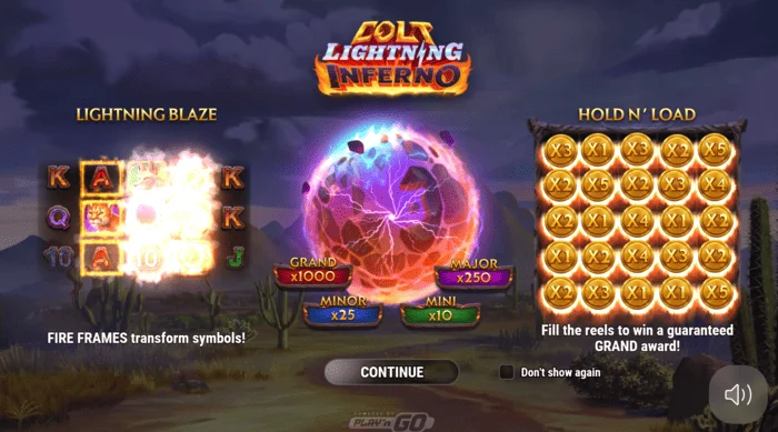 Tela principal do Colt Lightning Inferno